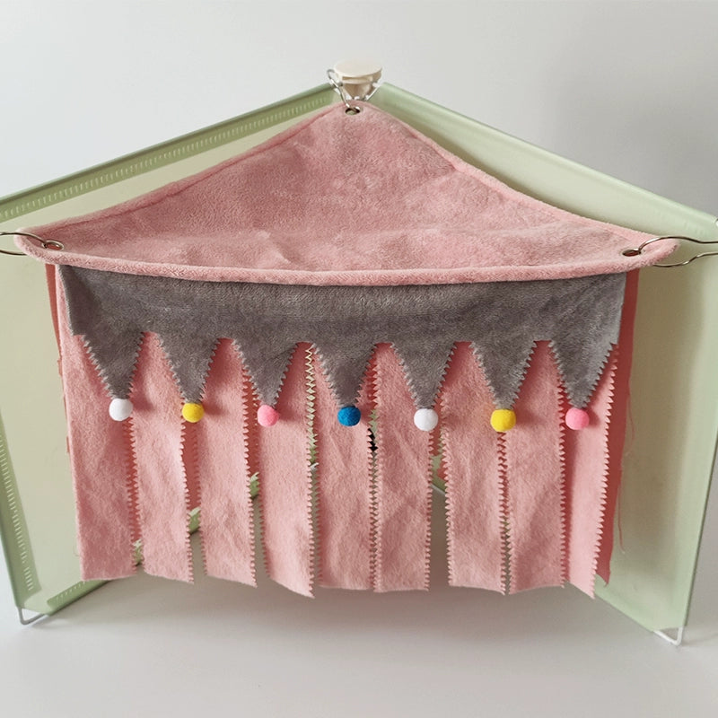 Squirrel Guinea Pig Tassel Corner Triangle Hammock Shelter Tent Net Red Style Totoro Honey Bag Hamster Hidden House