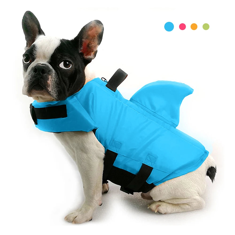 Shark Dog Life Jacket Enhanced Buoyancy Small Dogs