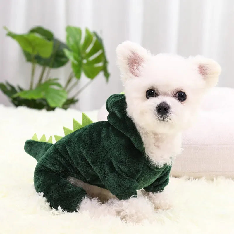 Dog Cat Clothes Autumn And Winter Warm Hooded