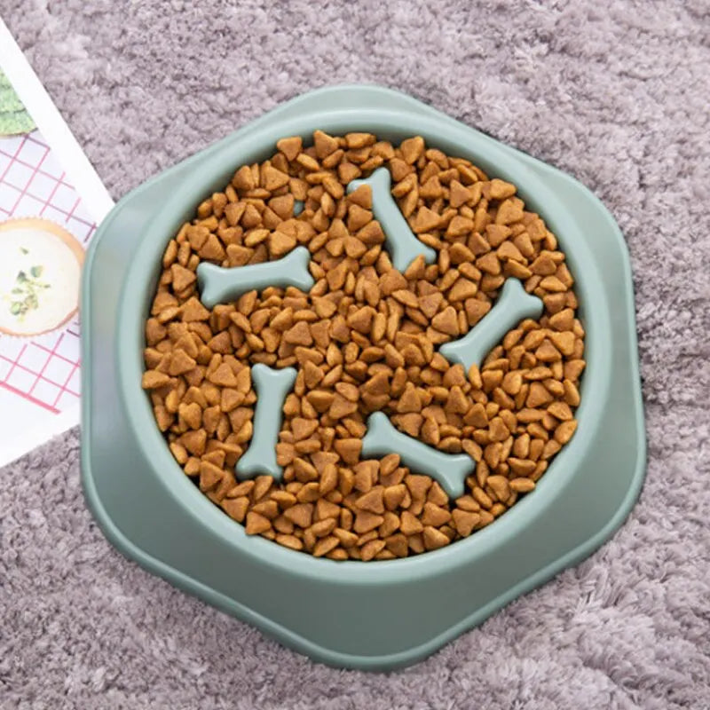 Dog Slow Food Plastic Bowl Anti-choking Feeder