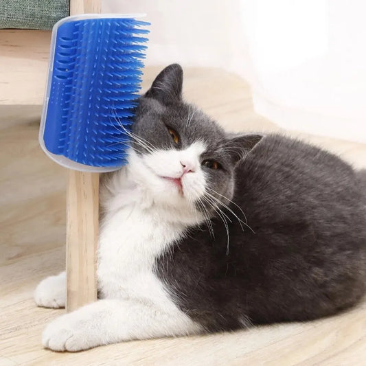 Cat Brush Massage Self Groomer Wall Catnip