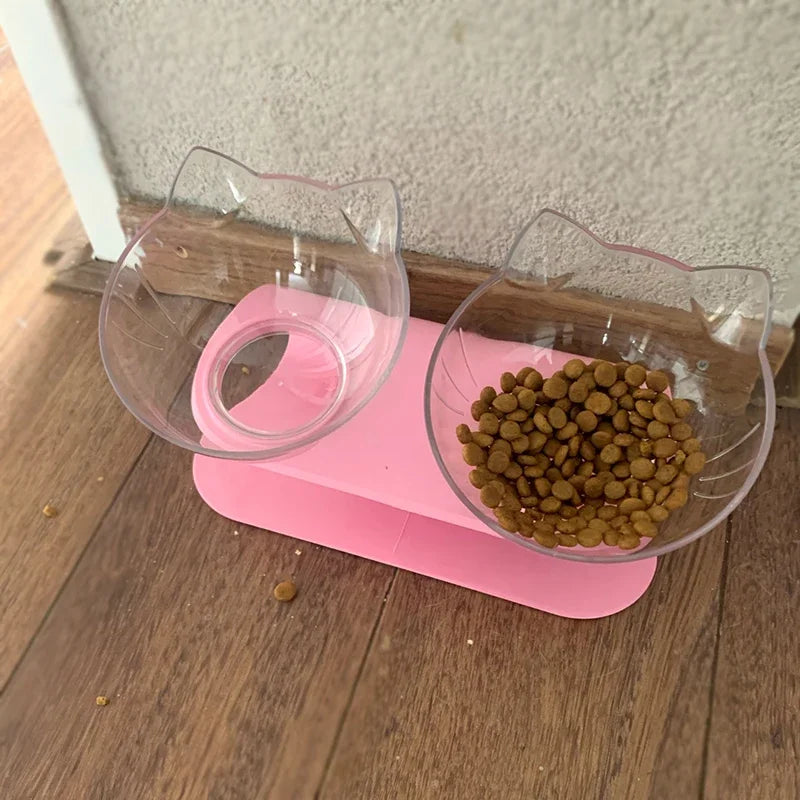 Non-Slip Double Cat Bowl Dog Bowl With Stand