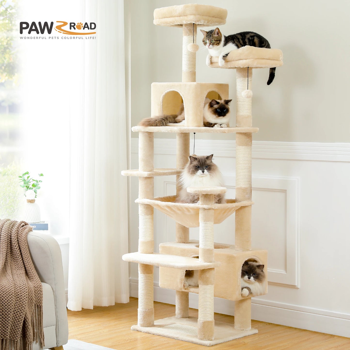 Multi-Layer Luxury Condo Tower with Ladder Scratching Post