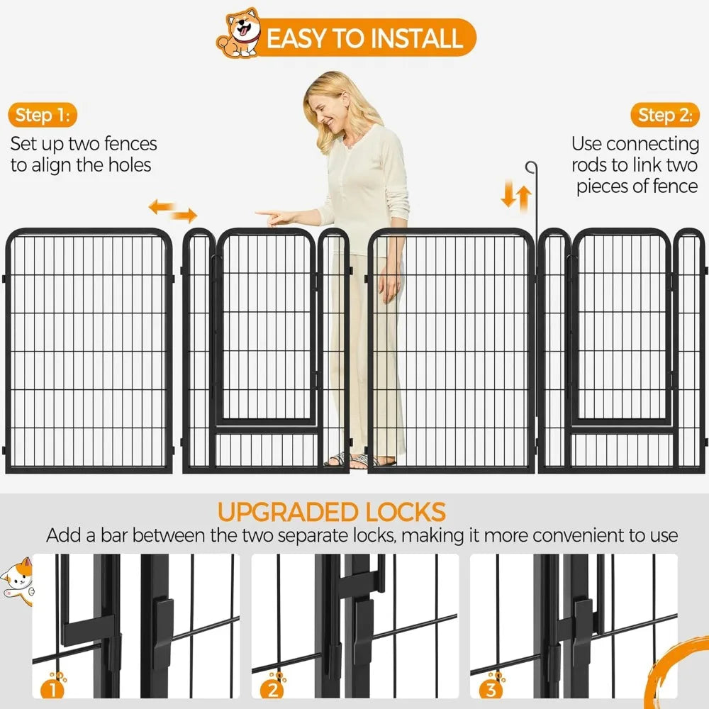 Dog Playpen 32 Panels 40 Inch Height Small Animals Pen