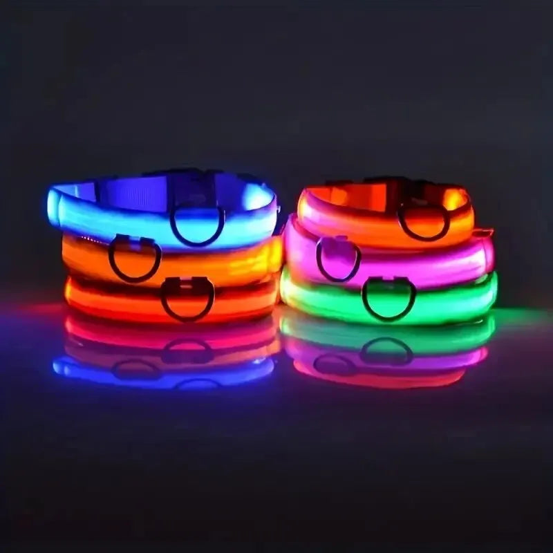 Nylon LED Night Safety Flashing Glow Pet Dog Collar