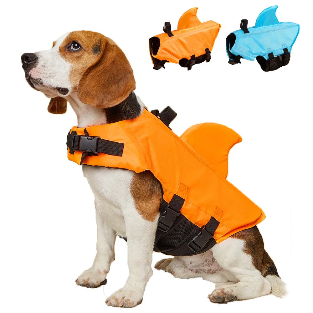 Shark Dog Life Jacket Enhanced Buoyancy Small Dogs