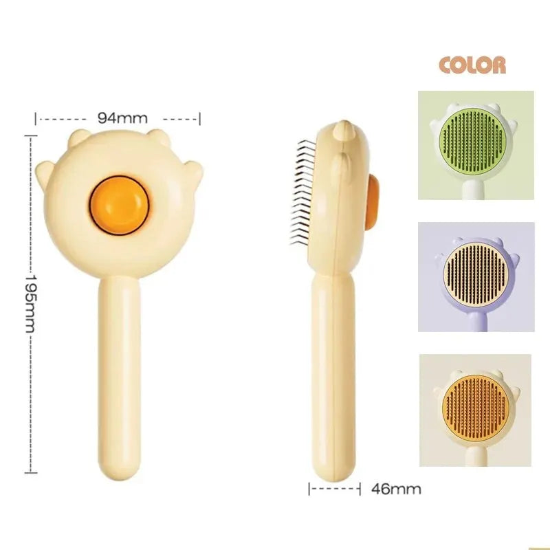 Pet Comb One-Key Hair Removal Cleaning Brush