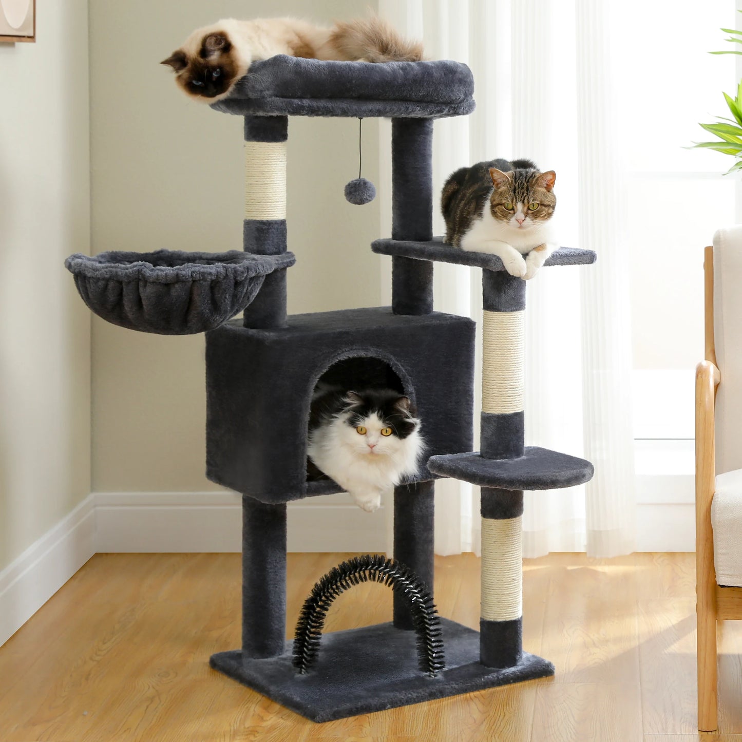 Multi-Layer Luxury Condo Tower with Ladder Scratching Post