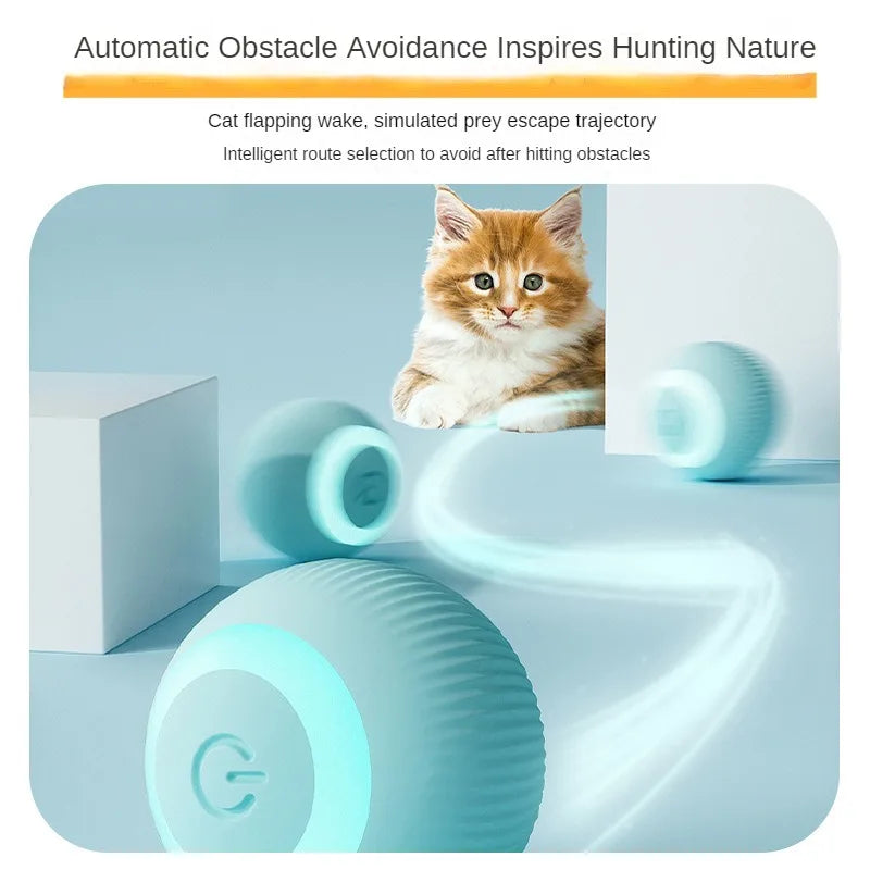 Automatic Moving Cats Toy Interactive Ball Rechargeable