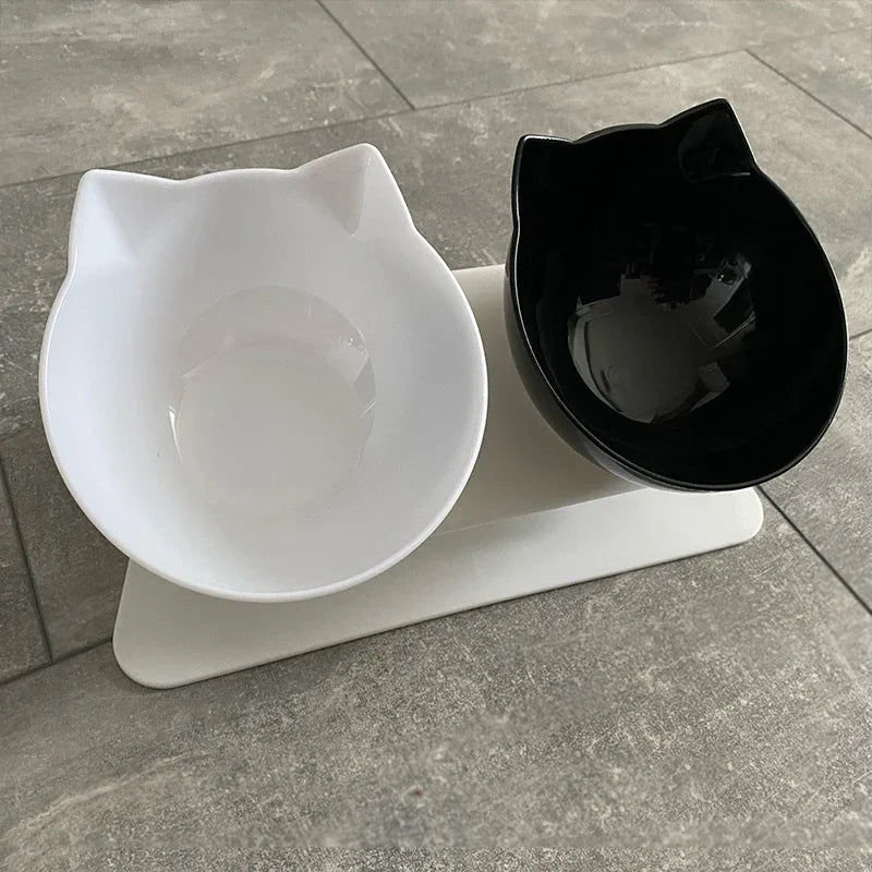 Non-Slip Double Cat Bowl Dog Bowl With Stand