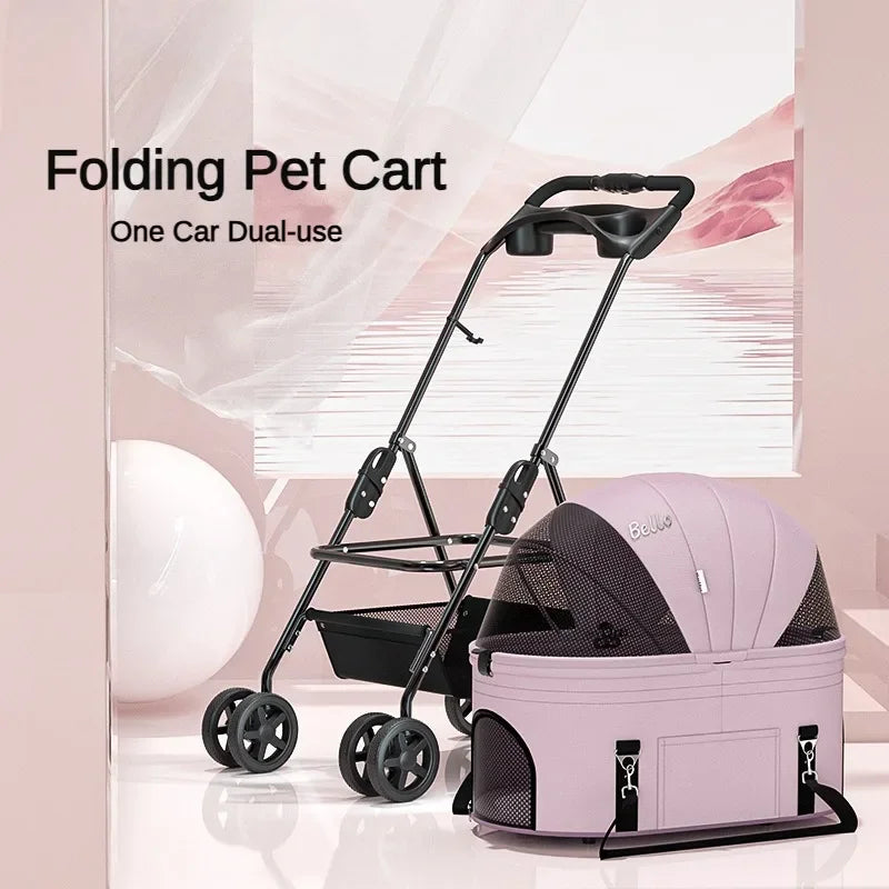 Pet Stroller Aluminum Tube Pull Rod Detachable