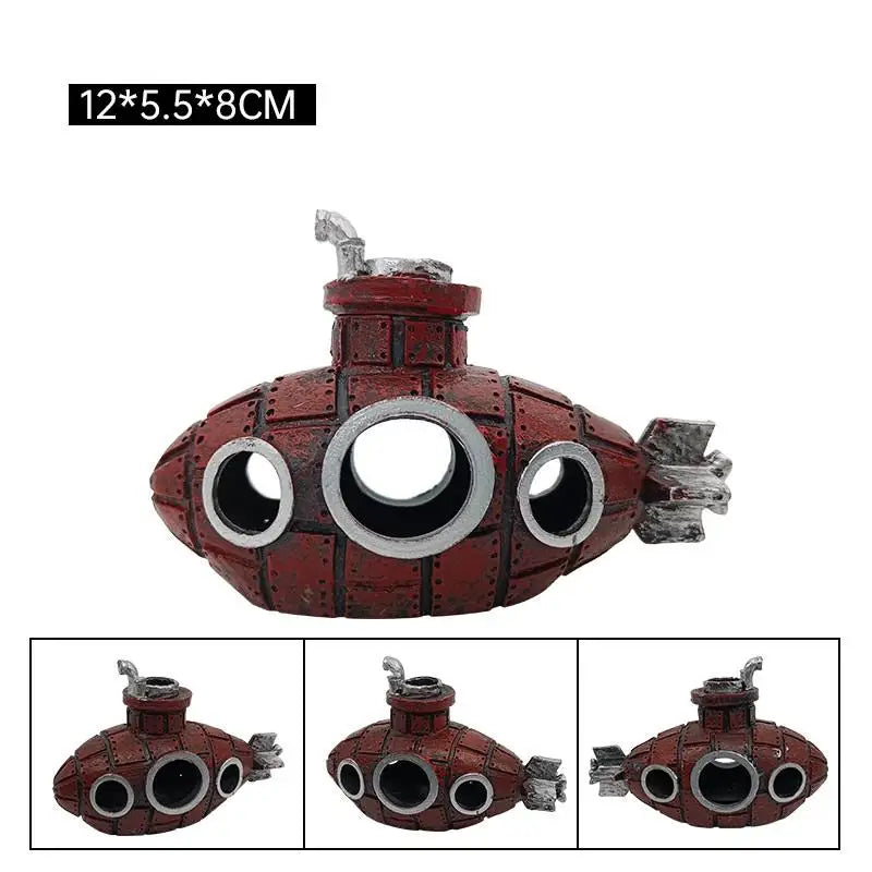 Resin Submarine Ornaments Fish Shrimp Shelter Cave Landscaping Accessories for Aquarium Fish Tank Decorations