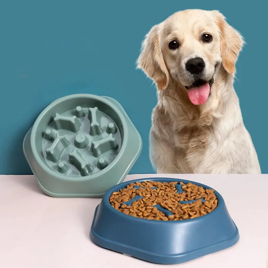 Dog Slow Food Plastic Bowl Anti-choking Feeder