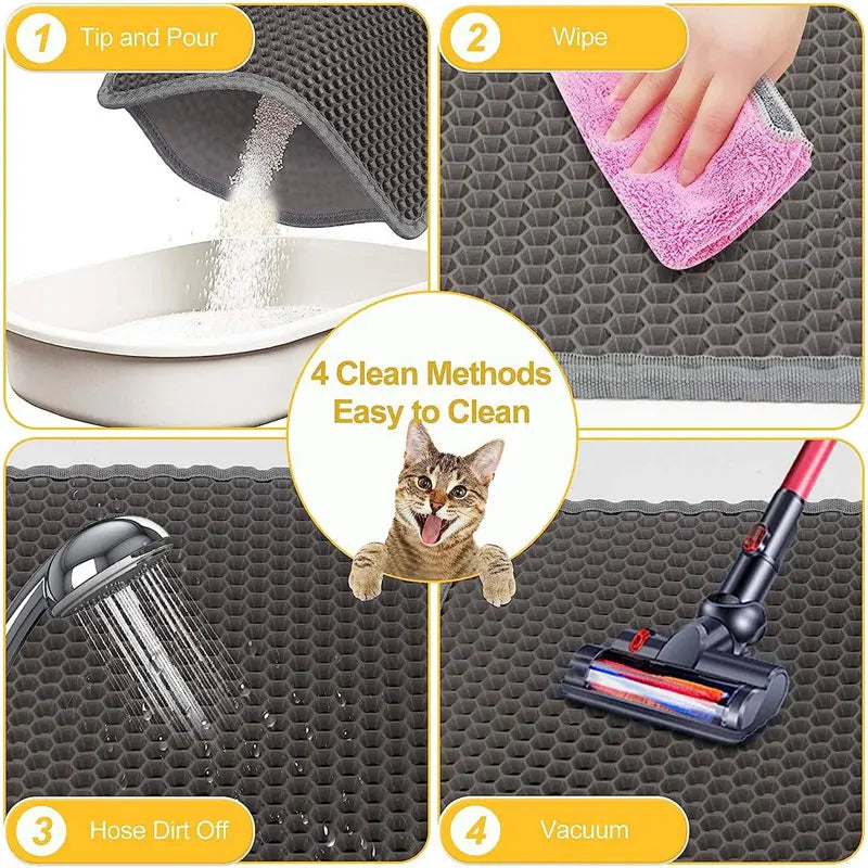 Pet Cat Litter Trapping Waterproof  Matt Double Layer Cat Litter