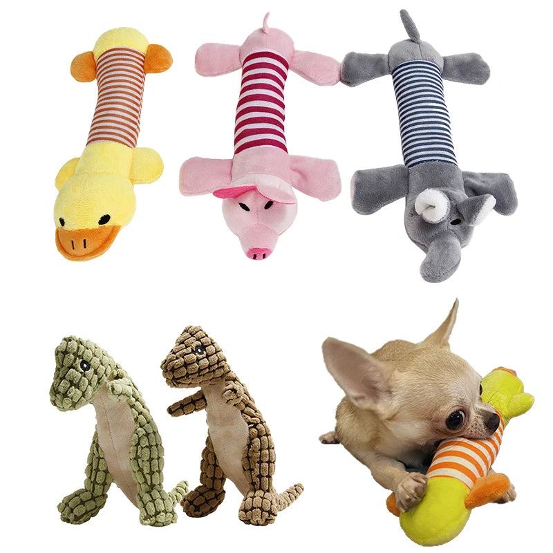 Animals Shape Plush Dog Toy Bite Resistant  for Dogs