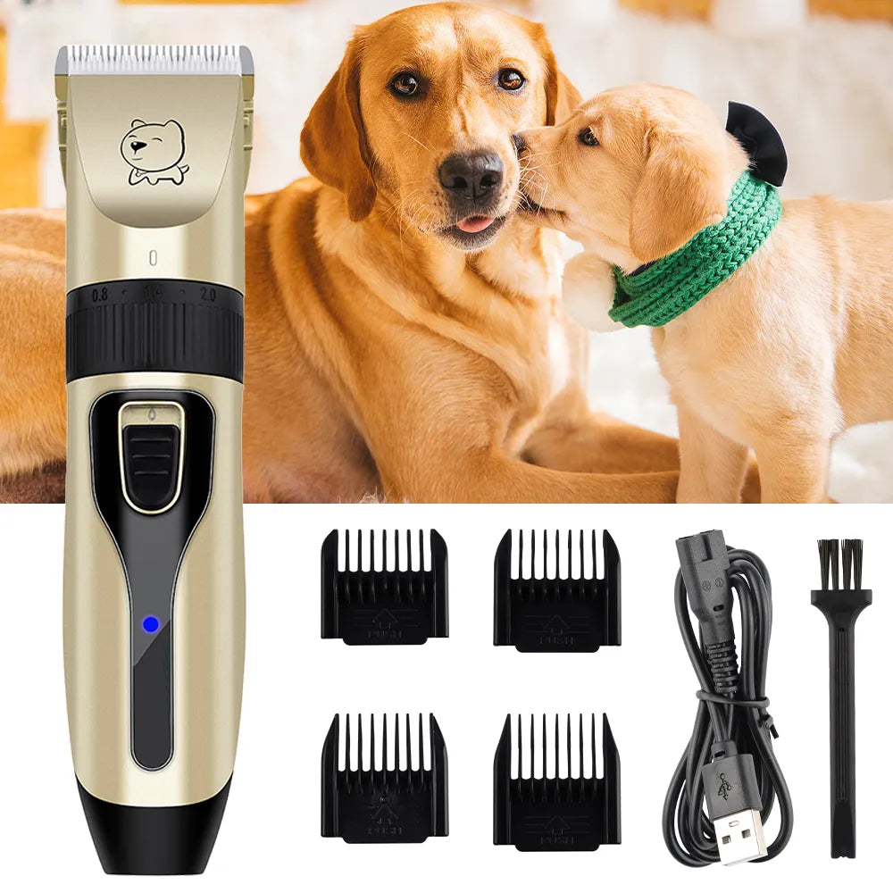 Dog Professional Hair Clipper Electrical Grooming Trimmer USB Rechargeable Shaver