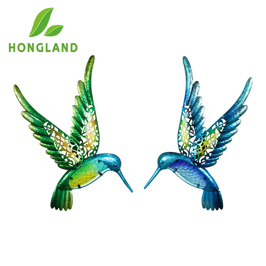 Metal Hummingbird Wall Artwork  2Pcs