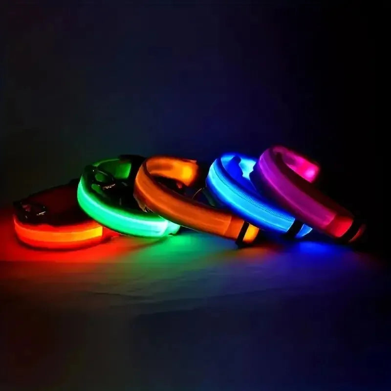 Nylon LED Night Safety Flashing Glow Pet Dog Collar