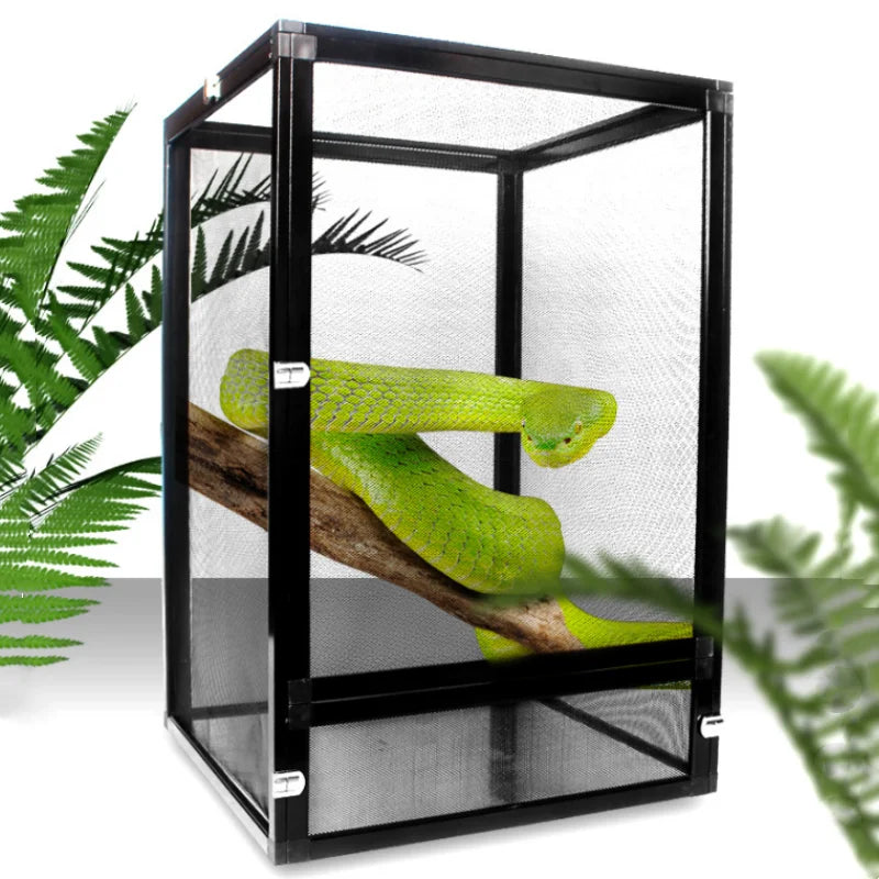 Reptile Terrarium Habitat Tank Aluminium Air Screen Cage