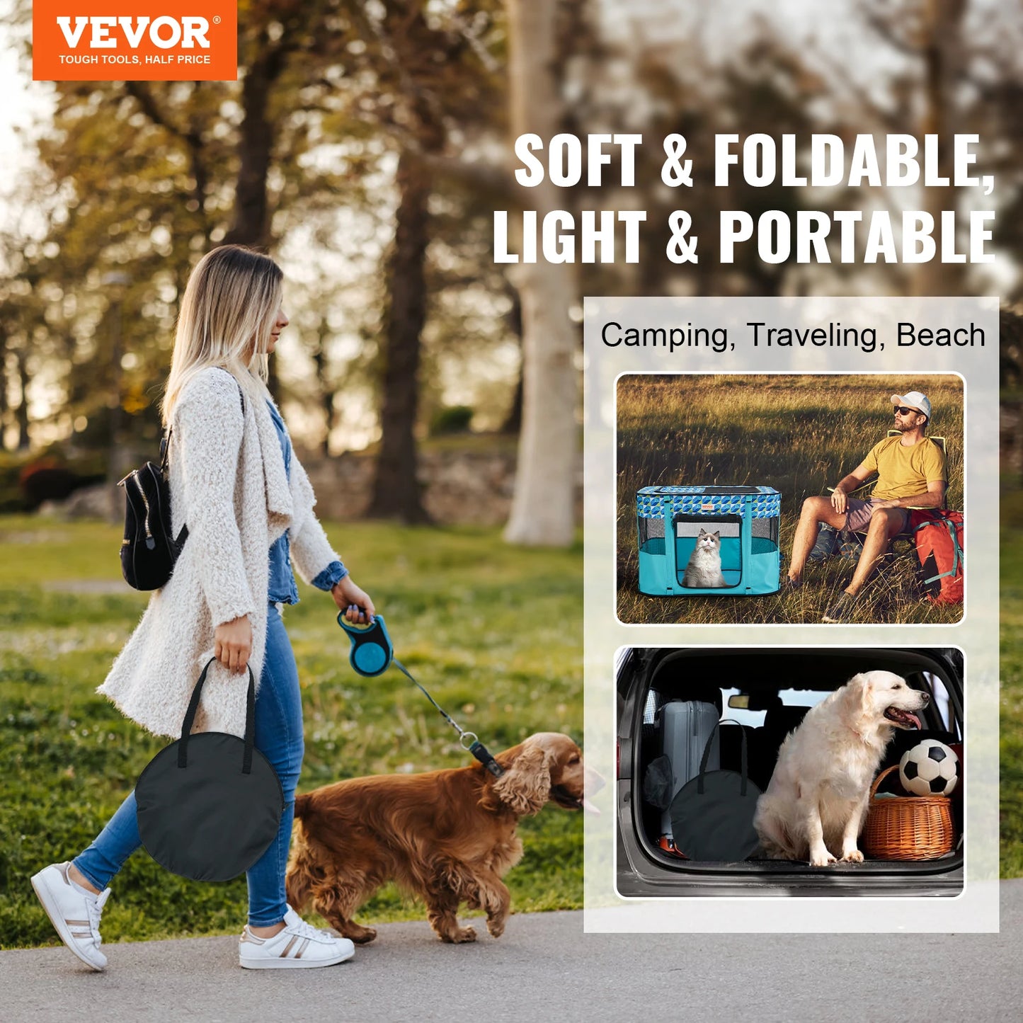 Waterproof Portable Foldable Pet Travel Crate