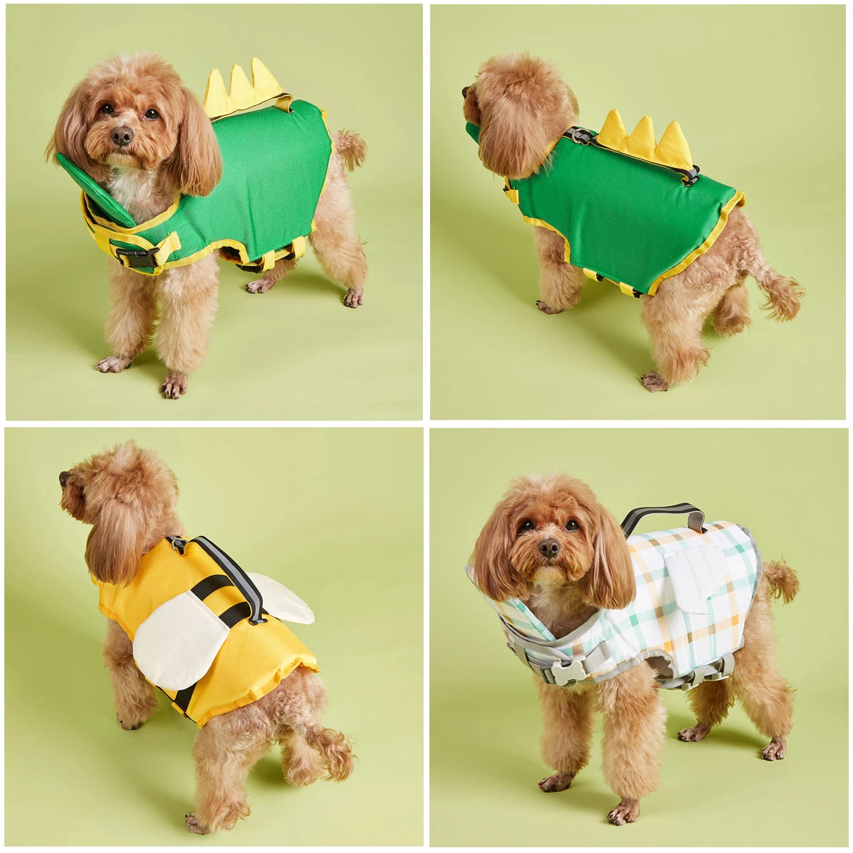 Dog Life Jacket Reflective Adjustable Flotation Swim Vest