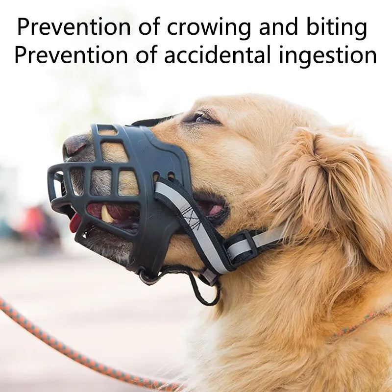 Dog Breathable Muzzle Guard Against Biting And Barking