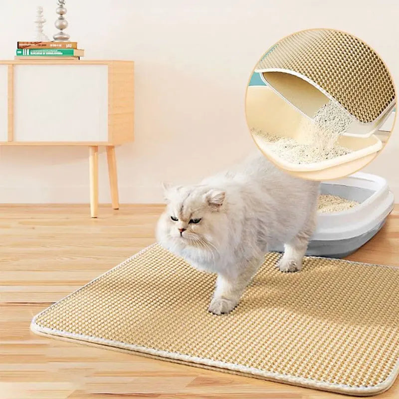 Pet Cat Litter Trapping Waterproof  Matt Double Layer Cat Litter