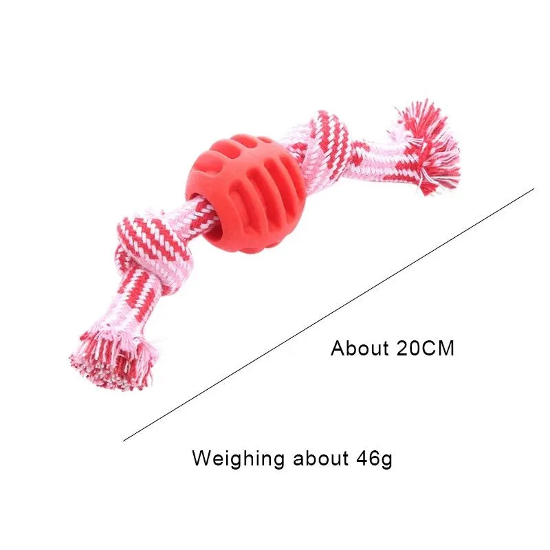 Bite Resistant Dog Rope Interactive Cotton Bone