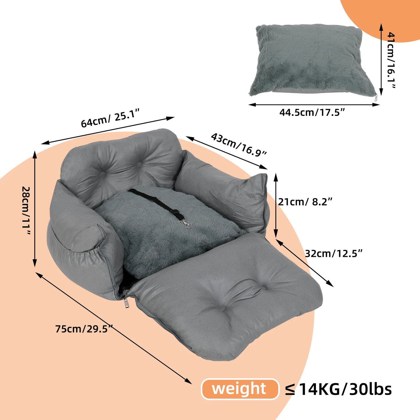 Booster Seat with Safety Belt Fully Removable