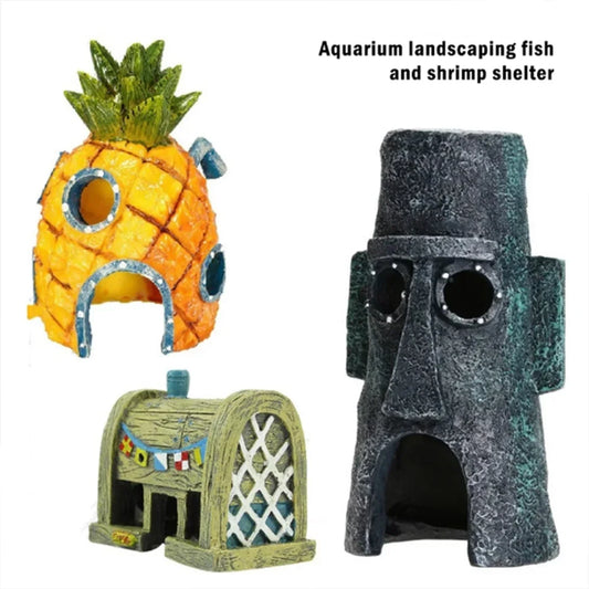 Simulation  Resin Fish Tank Decoration Cartoon Fish Tank Decor