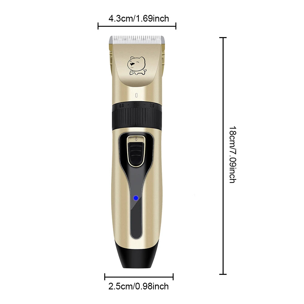 Dog Professional Hair Clipper Electrical Grooming Trimmer USB Rechargeable Shaver