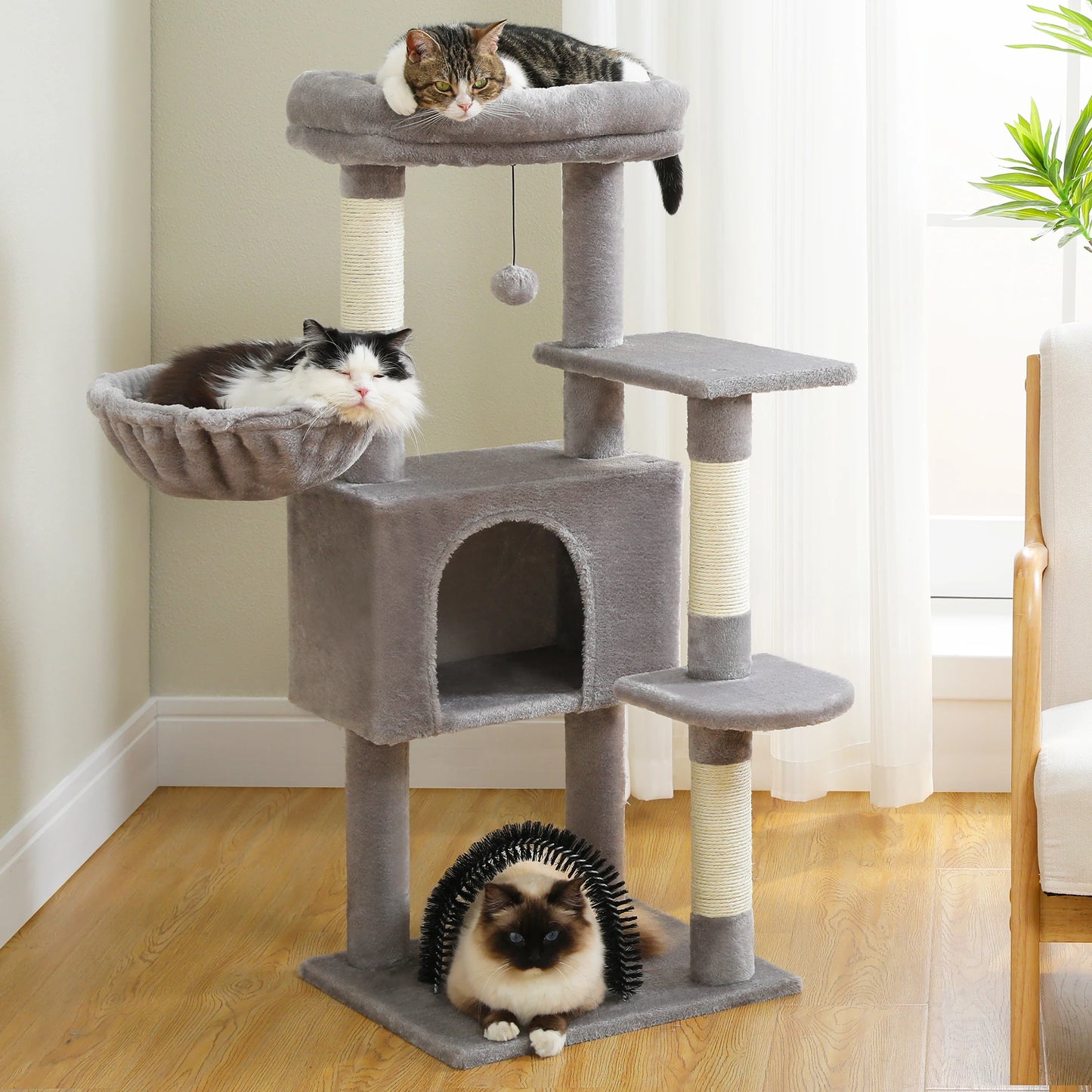 Multi-Layer Luxury Condo Tower with Ladder Scratching Post