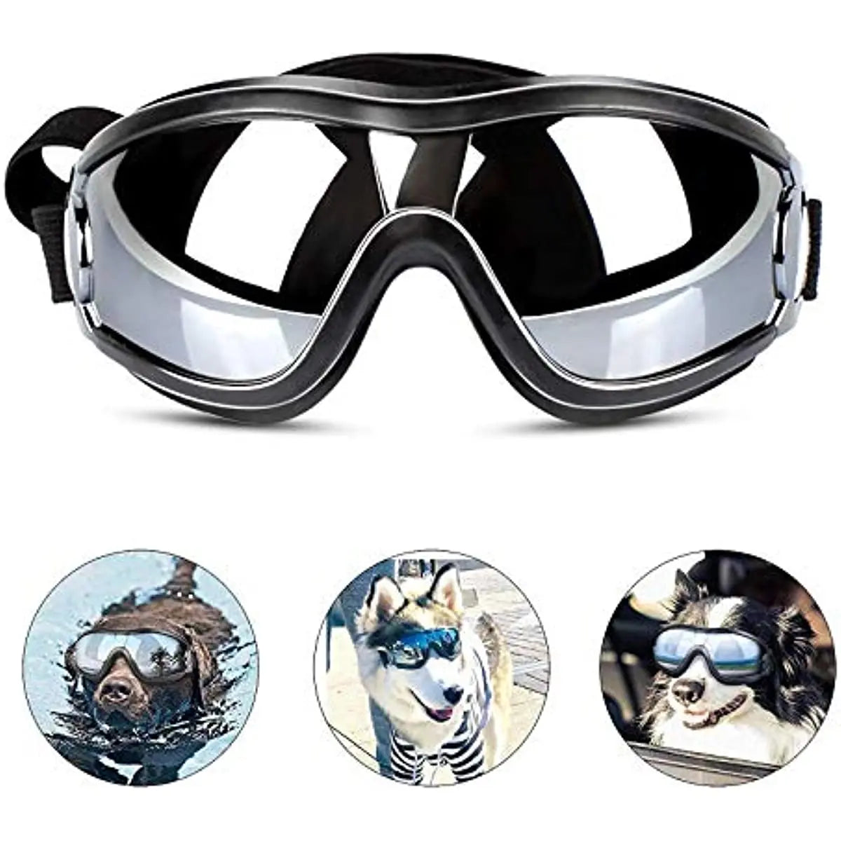 Dog Goggles Adjustable Strap for Travel  for Medium to Large Dog