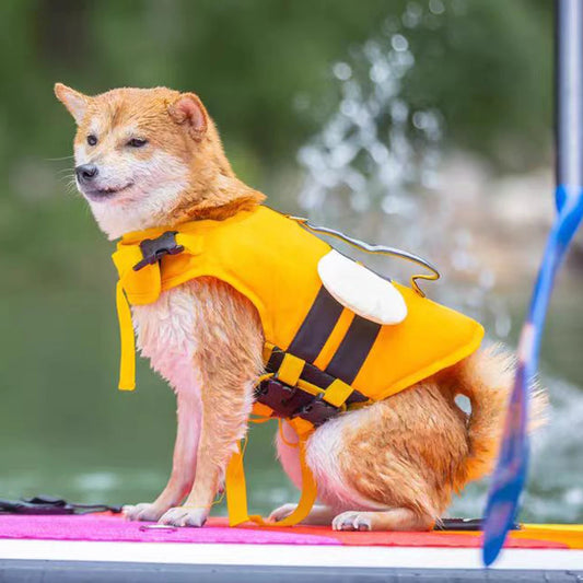 Dog Life Jacket Reflective Adjustable Flotation Swim Vest