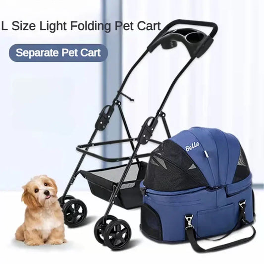 Pet Stroller Aluminum Tube Pull Rod Detachable